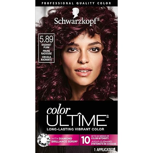 Schwarzkopf Color Ultime 5.89 Radiant Plum Hair Dye, Permanent Intense Plum with Diamond Brilliance, Fade-Resistant, Covers Grays, All Hair Textures