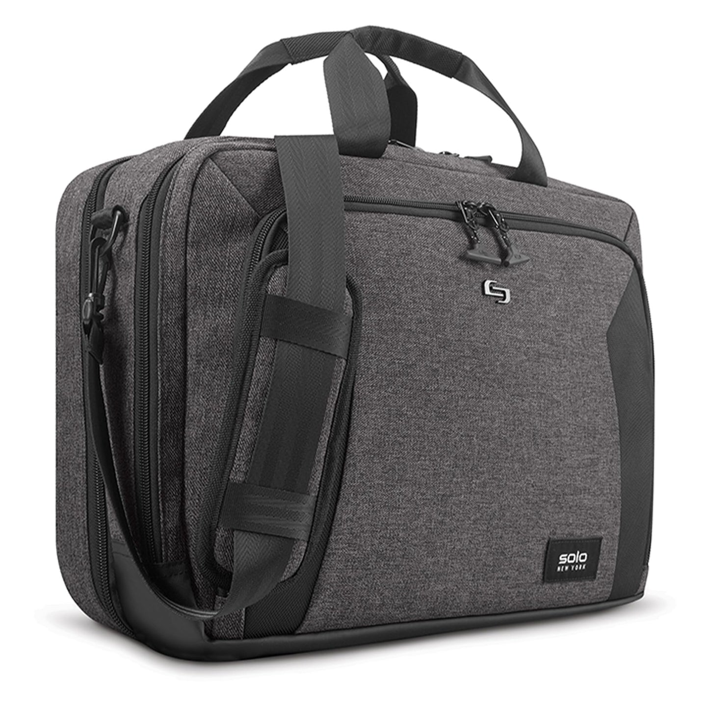 Solo New York Briefcase - Laptop Carrying Bag for Women & Men, Brief for Travel & Work, Internal Tablet Pocket, Adjustable Shoulder Strap, Fits 15.6"