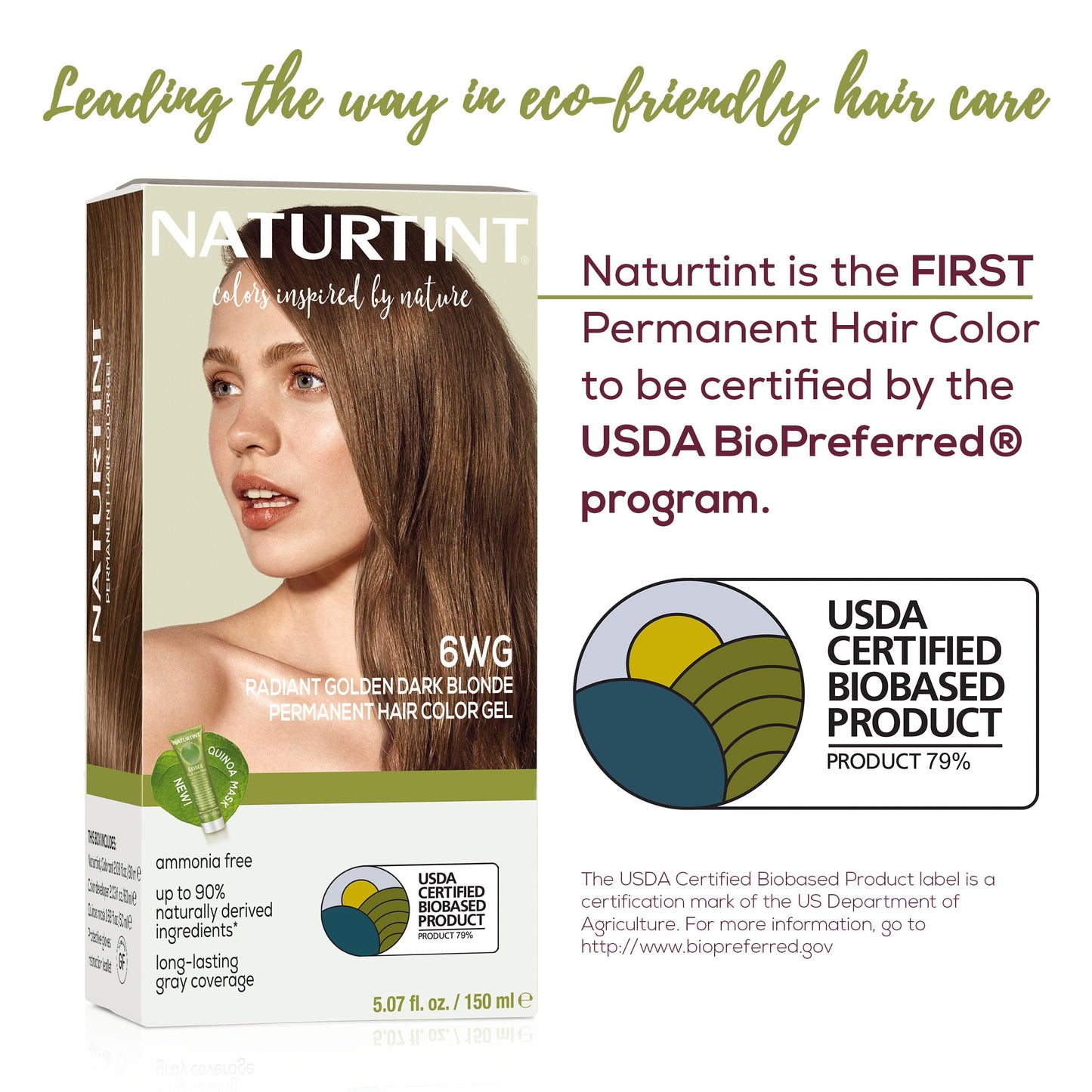 Naturtint 6WG Radiant Golden Dark Blonde Permanent Hair Color (Pack of 1), Ammonia Free, Vegan, Cruelty Free, up to 100% Gray Coverage, Long Lasting