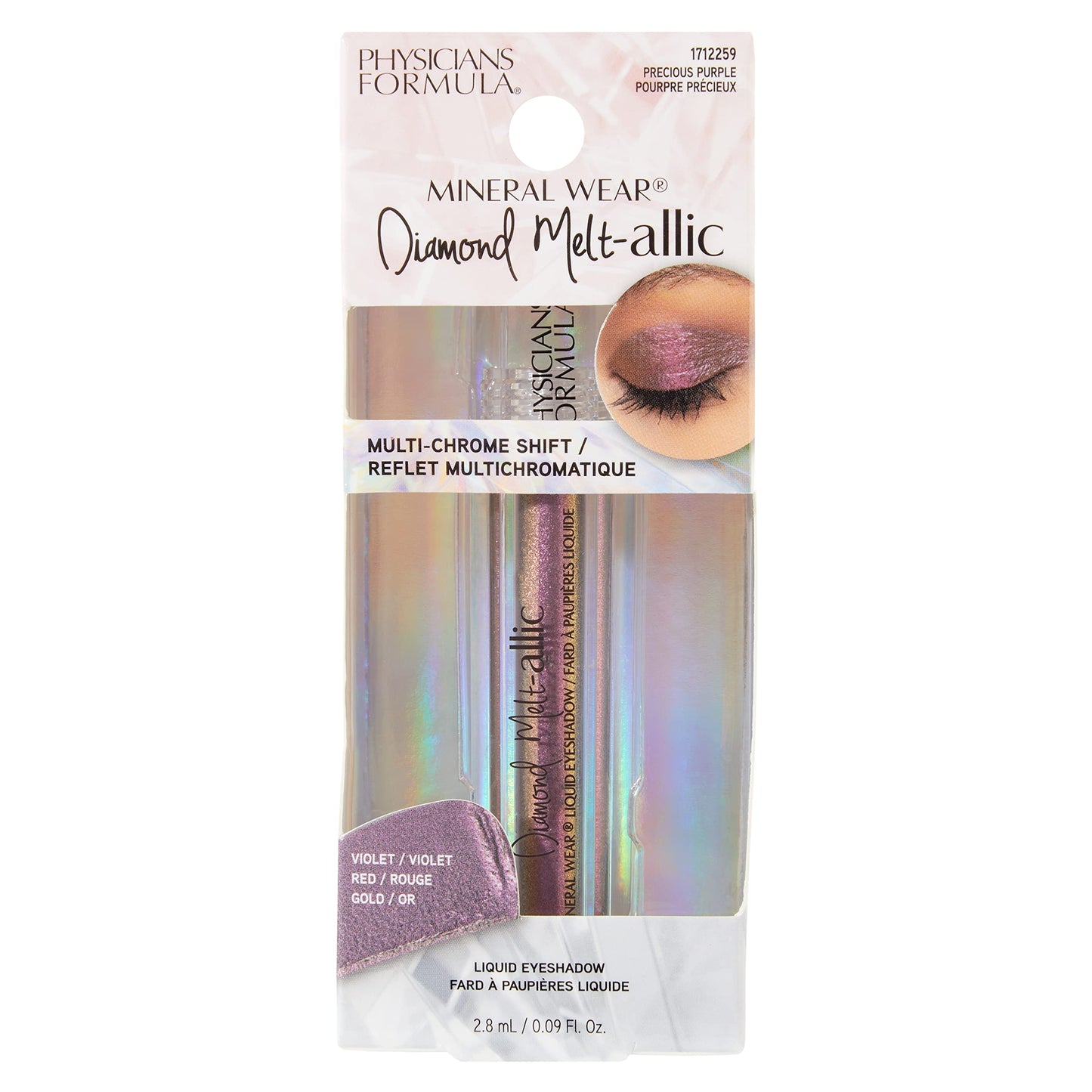 Cream Eyeshadow BY Physicians Formula Mineral Wear Diamond Metallic Eye Makeup Precious Purple
