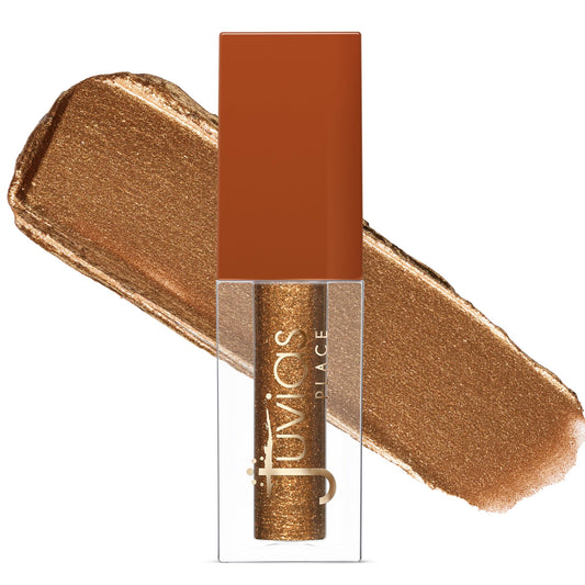 Juvia's Place Coffee Shop Liquid Eyeshadow Caramel Drizzle - Metallic Shimmer for Long-Lasting Color, Waterproof, and Glittering Finish - Buildable…