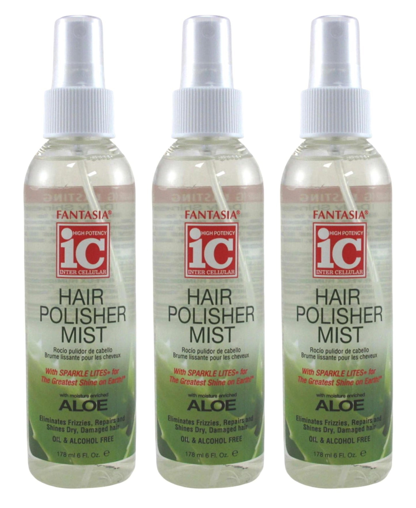 Fantasia Ic Hair Polisher Mist 6 Ounce Pump (177ml) (3 Pack)