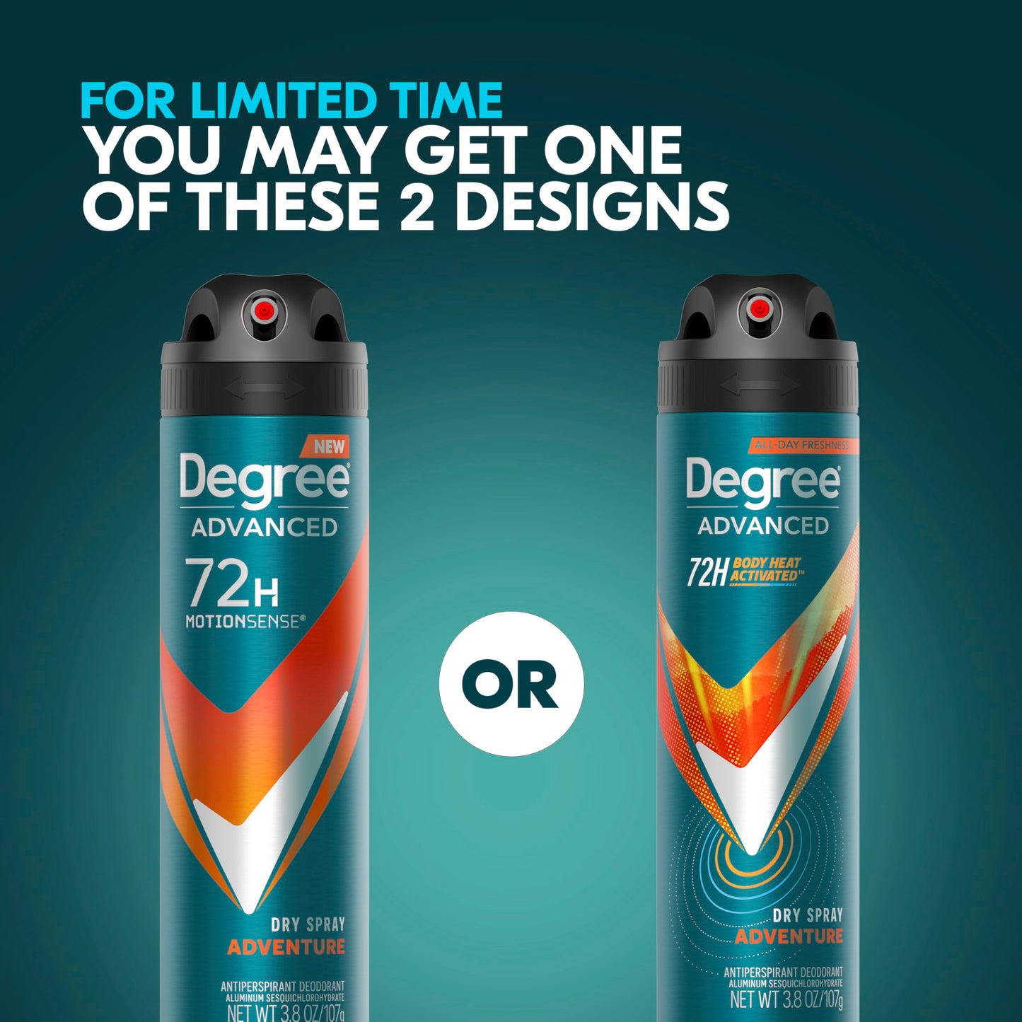 Degree Men Advanced Antiperspirant Deodorant Dry Spray 72-Hour Sweat and Odor Protection Adventure Deodorant For Men With Body Heat Activated Beauty and Personal Care Degree