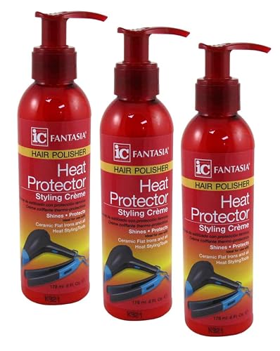 Fantasia Ic Heat Protector Styling Cream Polisher 6 Ounce (Pack of 3)