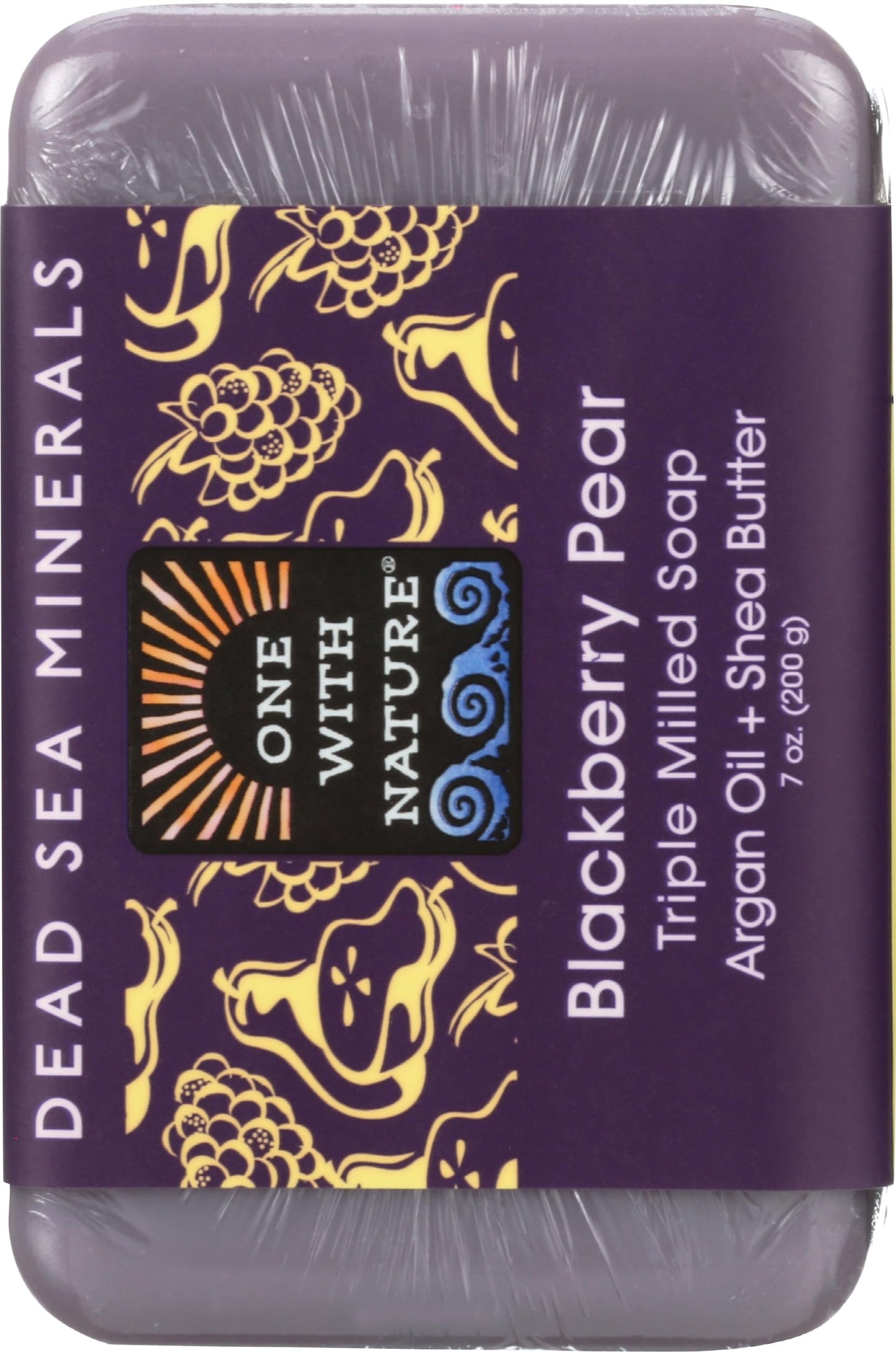 One With Nature Blackberry Pear Bar Soap, 7 Ounces (Pack Of 3)