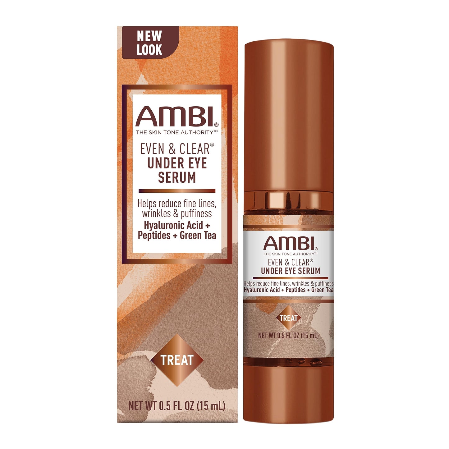 Ambi Even & Clear Under Eye Serum for All Skin Types; Anti Aging Formula features Peptides, Hyaluronic Acid, and Vitamin A to help Reduce Fine Lines