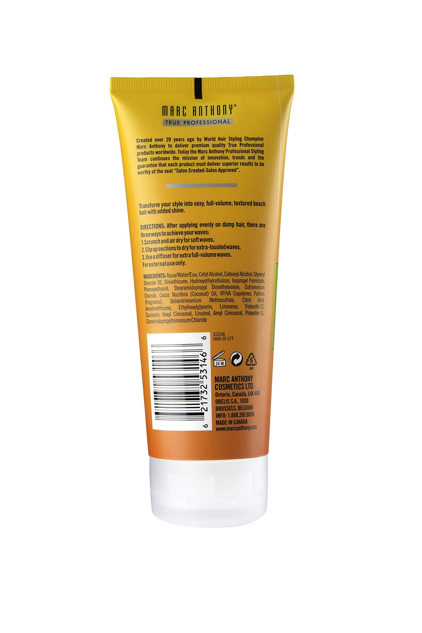 Marc Anthony Coconut Beach Waves Texture Cream 5.9 Ounce (175ml) (AB-146572)