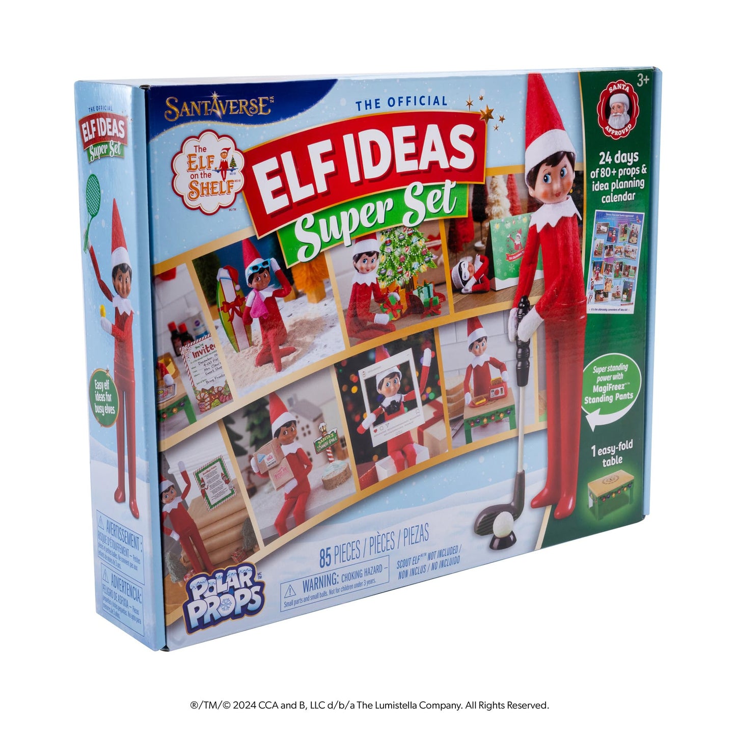 The Elf on the Shelf 24-Day Super Set Official The Elf on the Shelf Ideas for 24 Days of Elf Magic - 80+ Props, MagiFreez Standing Pants and Calendar…