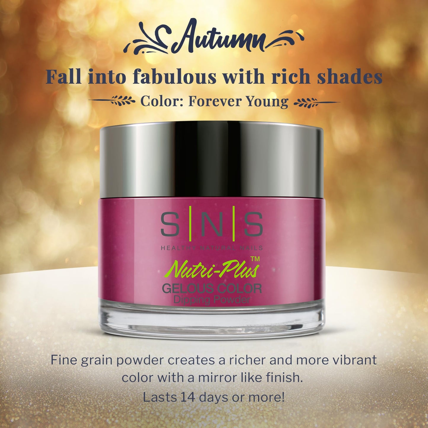 SNS Nail Dip Powder, Gelous Color Dipping Powder - Forever Young (Pink/Red) - Long-Lasting Acrylic Nail Color Lasts 14 Days - Low Odor & No UV Lamp Beauty & Personal Care SNS HEALTHY NATURAL NAILS
