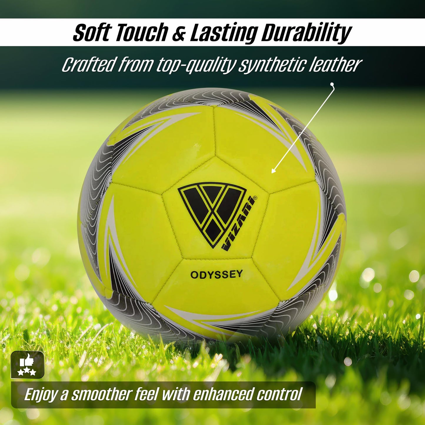 Vizari Soccer Ball Size 3,4,5 for Youth, Adults | Soccer Ball for Practice & Match, Indoor & Outdoor for Boys, Girls, Kids (Pack of 1, 6, 12)