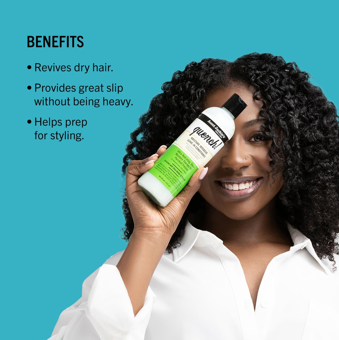 Aunt Jackie's Curls and Coils Quench Moisture Intensive Leave-In Hair Conditioner for Natural Curls, Coils and Waves, Enriched with Shea Butter, 12 oz Beauty and Personal Care Aunt Jackie's