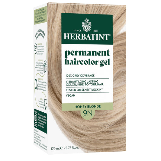 Herbatint 9N Honey Blonde Permanent Hair Dye For Women - For Up To 100% Gray Coverage of Resistant Gray Hair - Ammonia-Free, Alcohol-Free & Vegan Beauty & Personal Care Herbatint