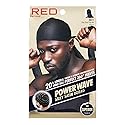 KISS Red Power Wave Silky Satin Durag Extra Long Tails (Black)