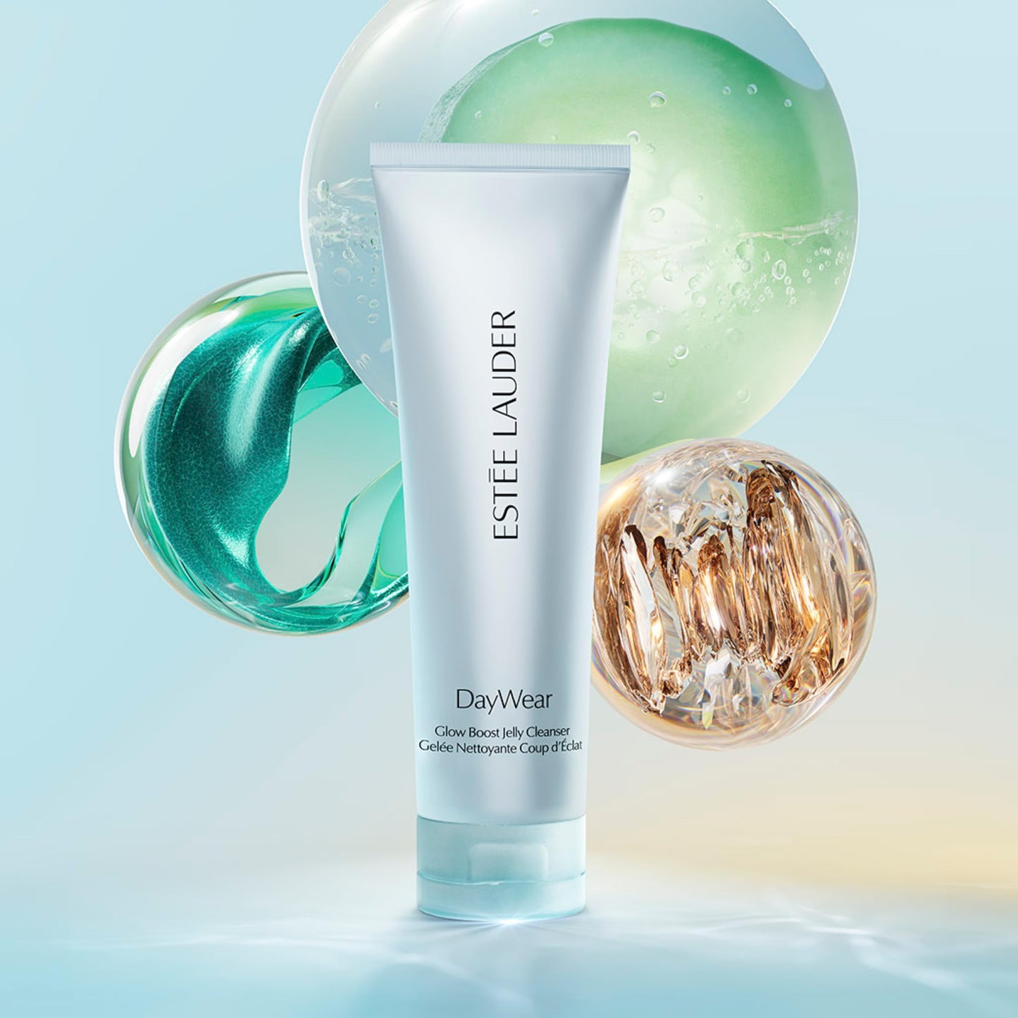 Estée Lauder DayWear Glow Boost Jelly Cleanser | Pore Minimizing Gel Face Wash with Algae Extract, Cucumber, Caffeine, 4.2 Fl Oz