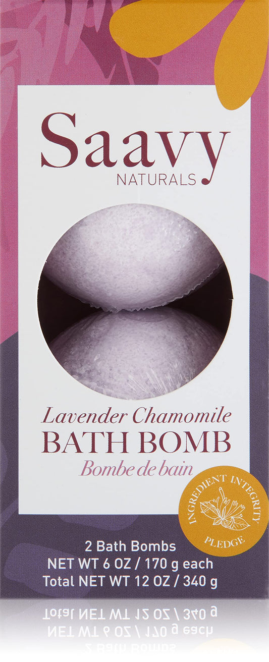 SAAVY Lavender Chamomile Bath Bomb, 340 GR