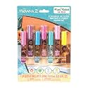 Disney Moana 7 Piece Plant Based Lip Gloss, Girls Party Favors, First Makeup Set for Girl, Perfect for Parties, Sleepovers, and Birthday Gifts, Ages