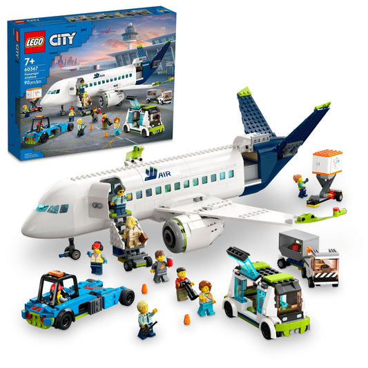 LEGO City Passenger Airplane Toy - Building Toys Set for Boys & Girls, Ages 7+ - Educational Gift for Kids - W/Buildable Vehicle Toys & 9 Minifigures…
