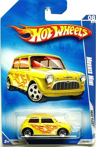 Hot Wheels 2009 Morris Mini Heat Fleet 124/190 YELLOW 1:64 Scale
