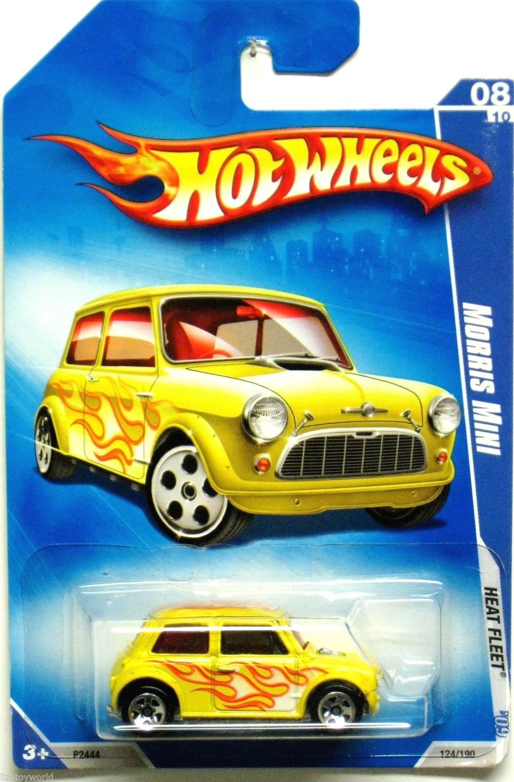 Hot Wheels 2009 Morris Mini Heat Fleet 124/190 YELLOW 1:64 Scale