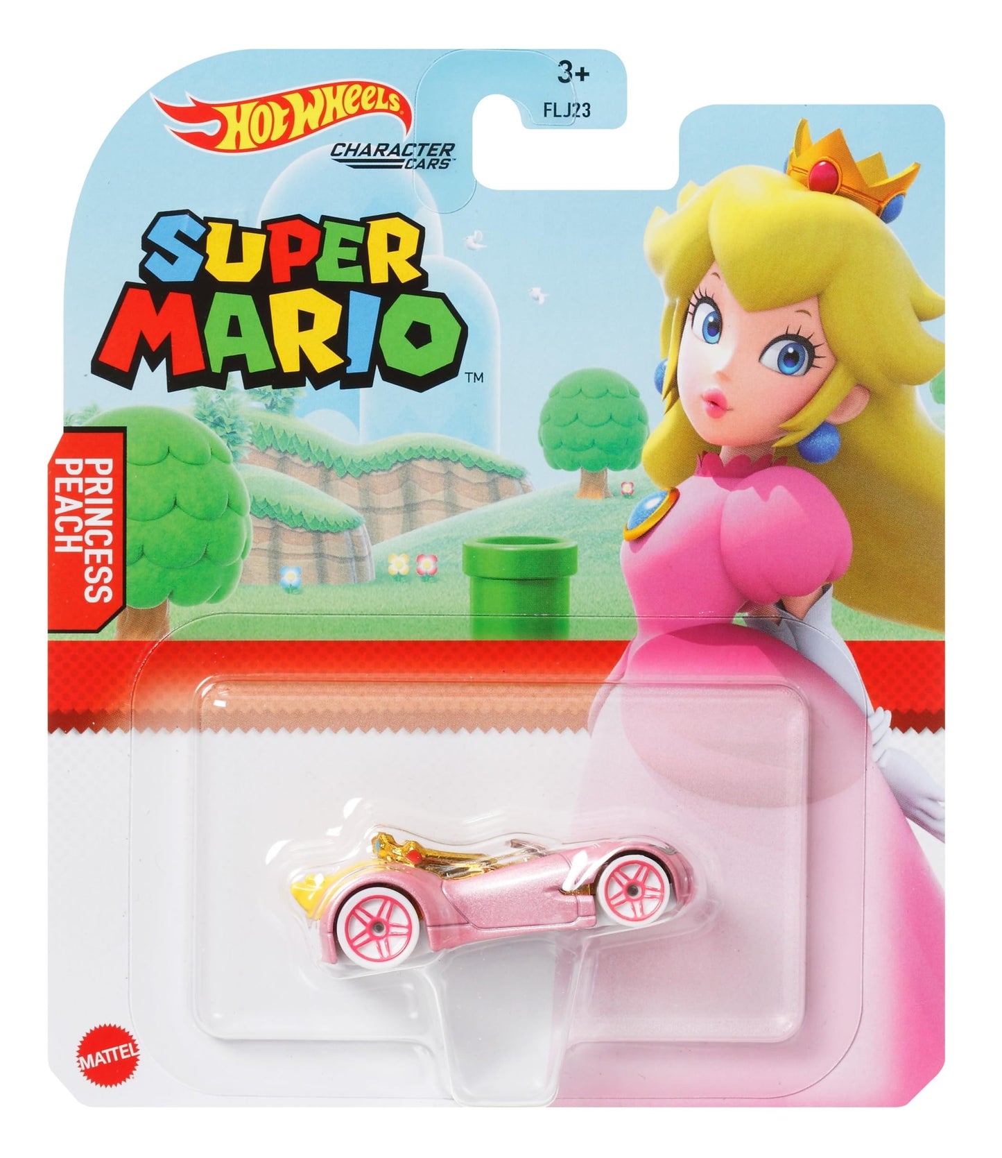 Hot Wheels Super Mario Character Cars Princess Peach Vehicle 4/7