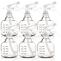 Youngever 6 Pack Empty Plastic Spray Bottles, Spray Bottles for Hair and Cleaning Solutions (12 Ounce)