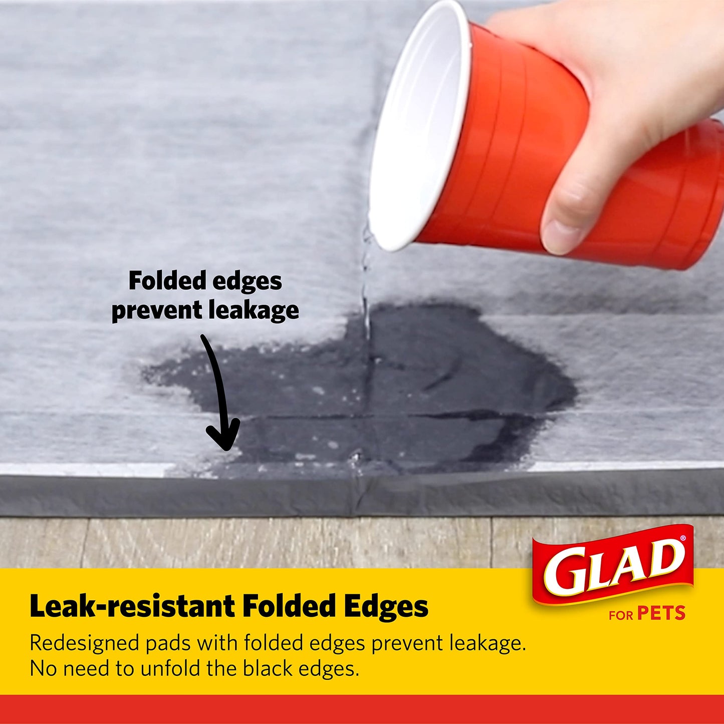Glad for Pets Charcoal Puppy Pads 23"x23" – Activated Carbon Pee Pads Absorb & Neutralize Urine Instantly, 100 Count