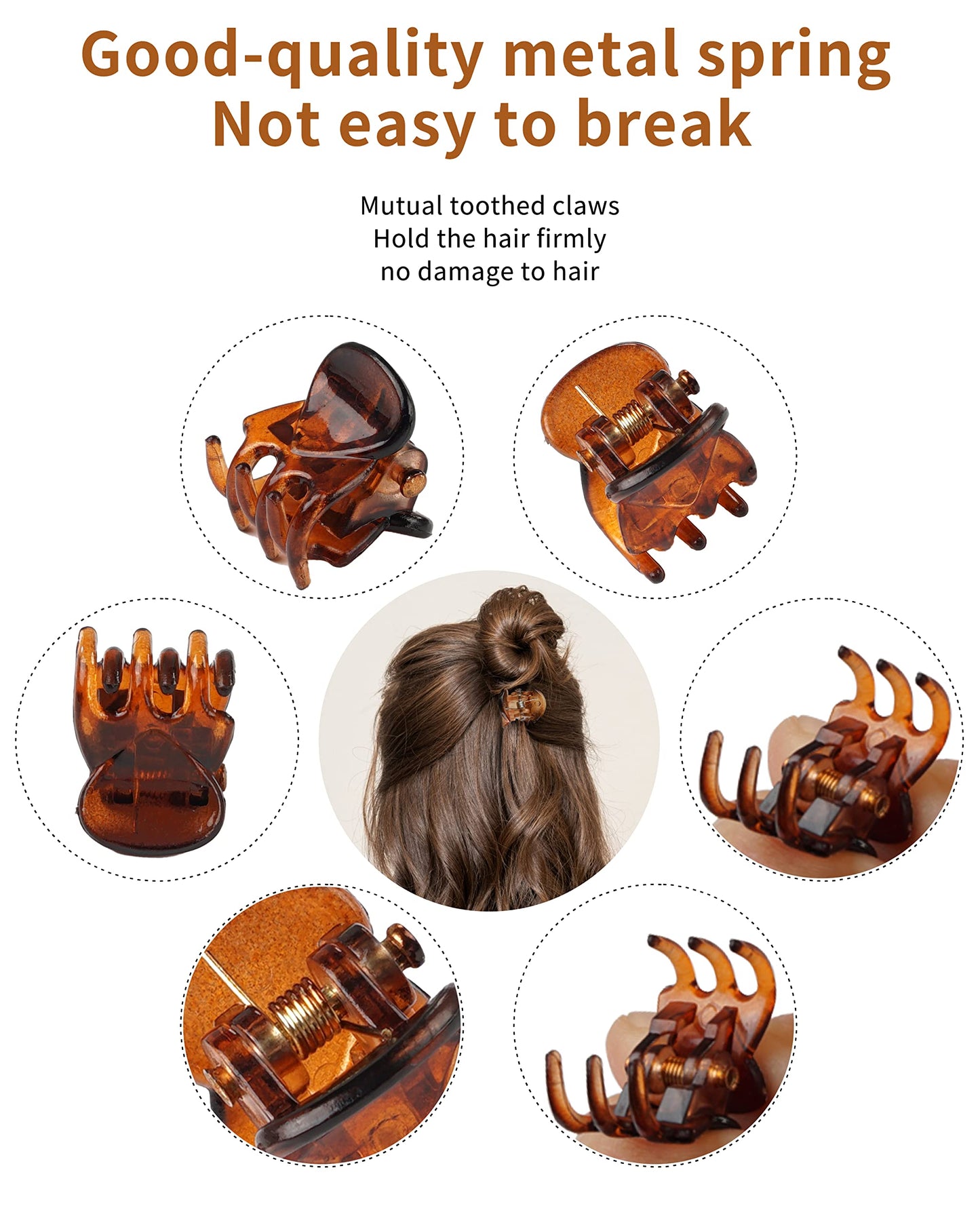 Mini Claw Hair Clips Set - 78 Tiny Plastic Clips in 3 Colors for Women and Girls