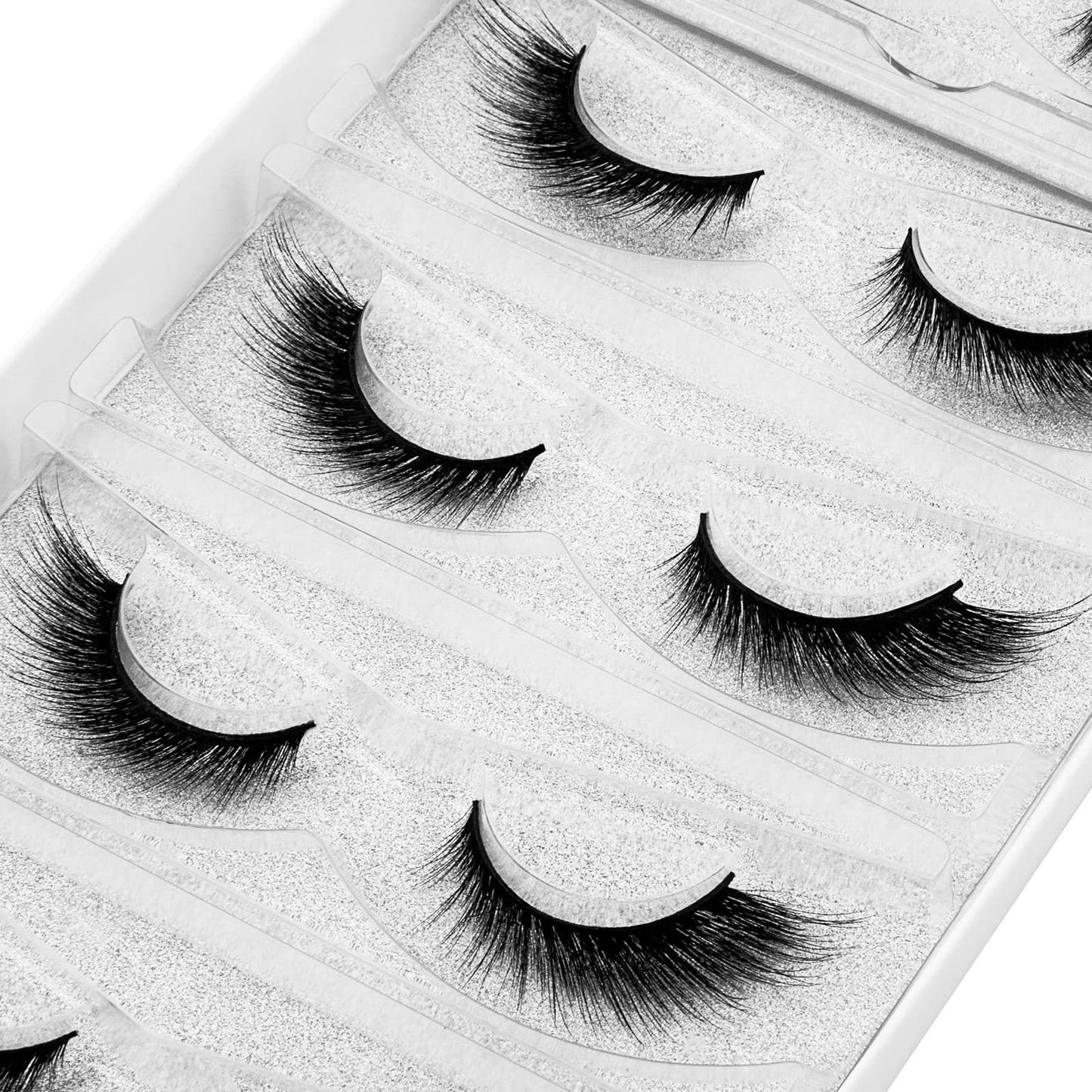 DYSILK Mink Lashes False Eyelashes - Lash Extension Strip Eyelashes 5 Pairs 6D Lashes Fox Eye Mink Eyelashes False Lashes Reusable Fake Eyelashes Mink Beauty and Personal Care DYSILK