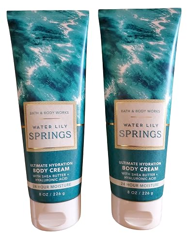 Bath & Body Works Water Lily Springs Ultimate Hydration Body Cream 8 Ounces Pack of 2