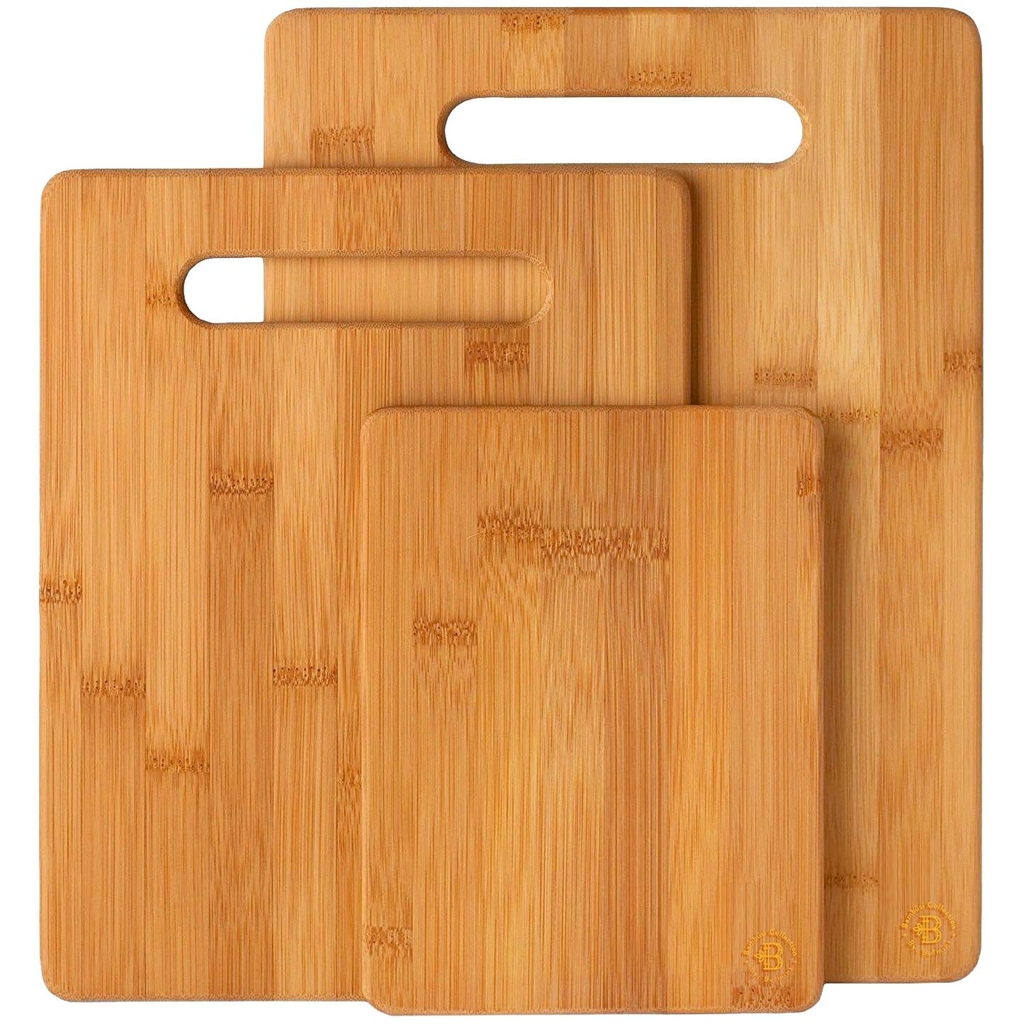Bamboo Cutting Boards for Kitchen [Set of 3] Wood Cutting Board for Chopping Meat, Vegetables, Fruits, Cheese, Knife Friendly Serving Tray…