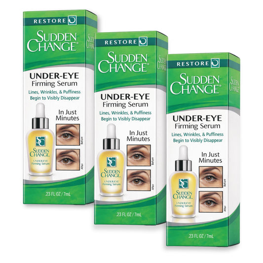 Sudden Change Instant Under-Eye Firming Serum - Fast-Acting Eye Tightening Serum for Under-Eye Bags, Puffiness, Lines & Wrinkles (0.23 oz, Pack of 3) Beauty & Personal Care Sudden Change