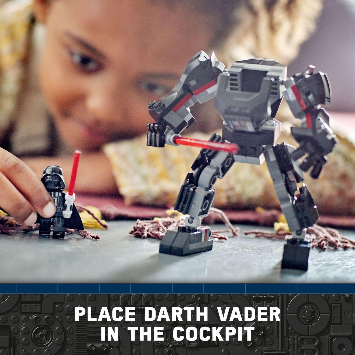 LEGO Star Wars Darth Vader Mech 75368 – Buildable Action Figure with Lightsaber & Minifigure, Collectible Star Wars Toy for Kids 6+