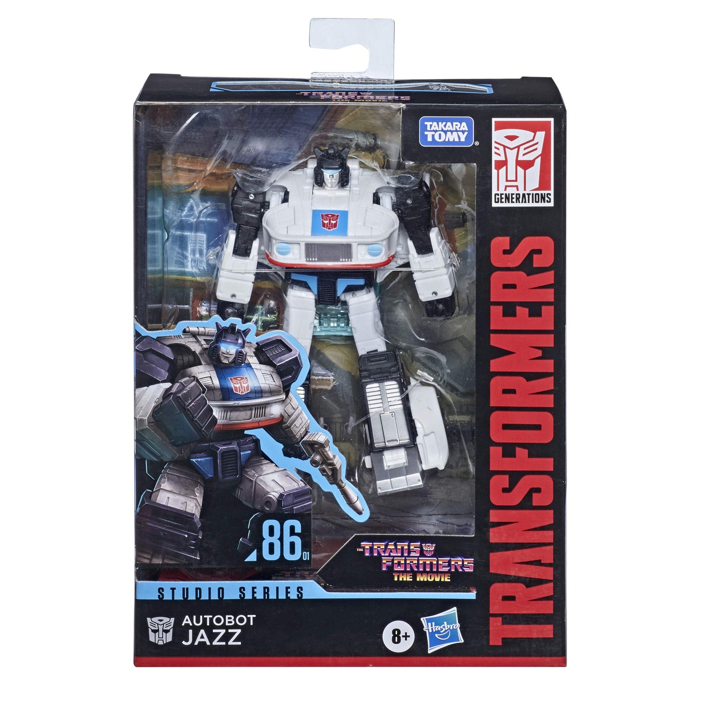 Transformers Toys Studio Series 86-01 Deluxe Class The The Movie 1986 Autobot Jazz Action Figure - Ages 8 and Up, 4.5-inch