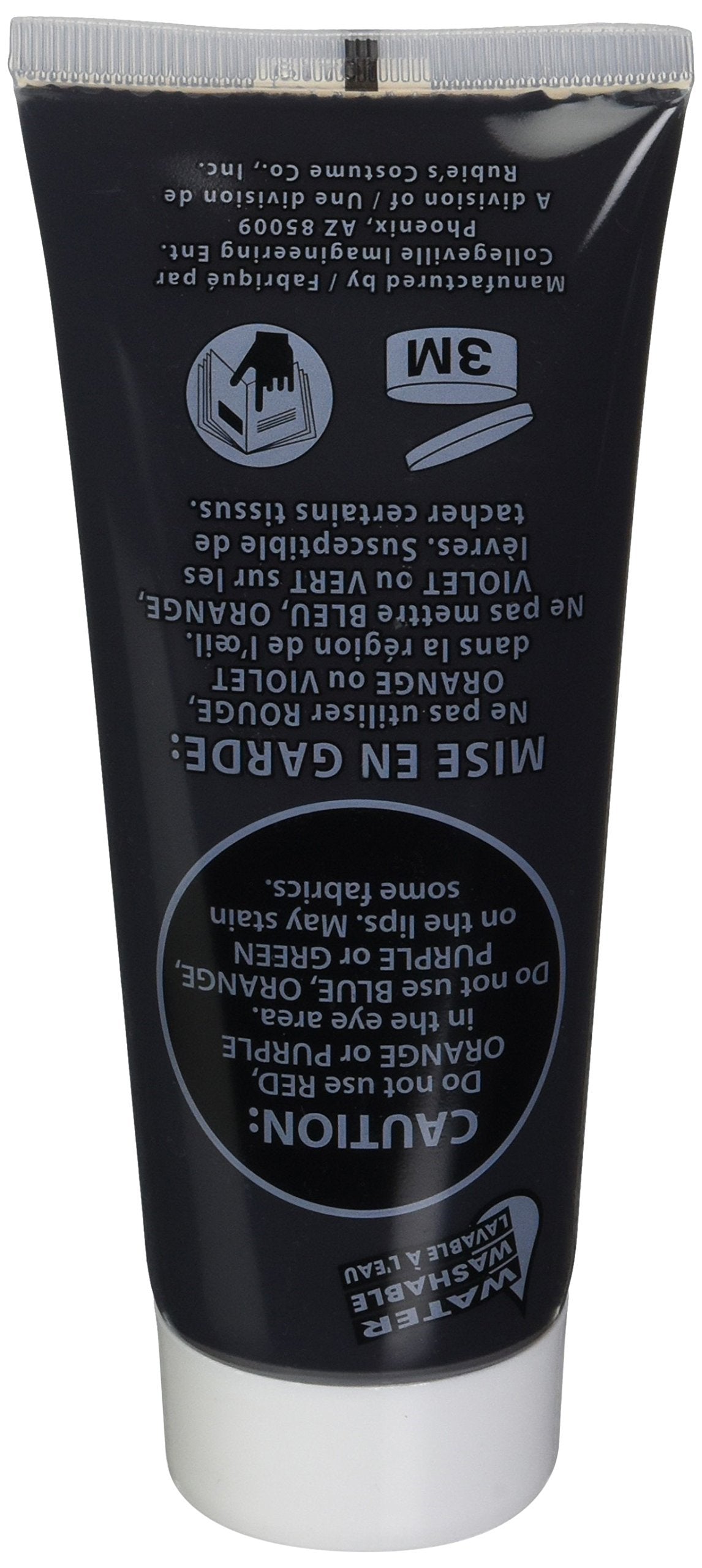 Forum Novelties 3.4 oz Washable Body Paint Black Sports Fan Halloween Cream Tube Makeup