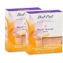 Buf-Puf Gentle Facial Sponge, Dermatologist Developed, Removes Deep Down Dirt & Makeup That Causes Breakouts and Blackheads, Reusable, Exfoliating, 2