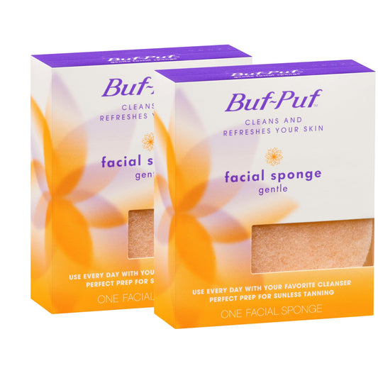 Buf-Puf Gentle Facial Sponge, Dermatologist Developed, Removes Deep Down Dirt & Makeup That Causes Breakouts and Blackheads, Reusable, Exfoliating, 2 Beauty & Personal Care Buf-Puf