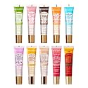 Ruby Kisses Broadway Vita-Lip Tinted & Clear Lip Gloss (10 Pack) Ultra-Hydrating & Soothing Formula, High-Shine Non-Sticky Lip Balm with Mint,