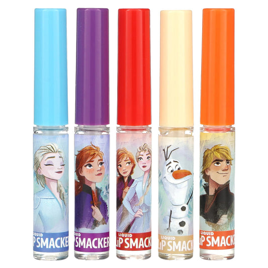 Lip Smacker Disney Frozen 2 Liquid Flavored Lip Balm Party Pack | Dry Lips | For Kids, Men, Women | Stocking Stuffer | Christmas Gift, Set of 5