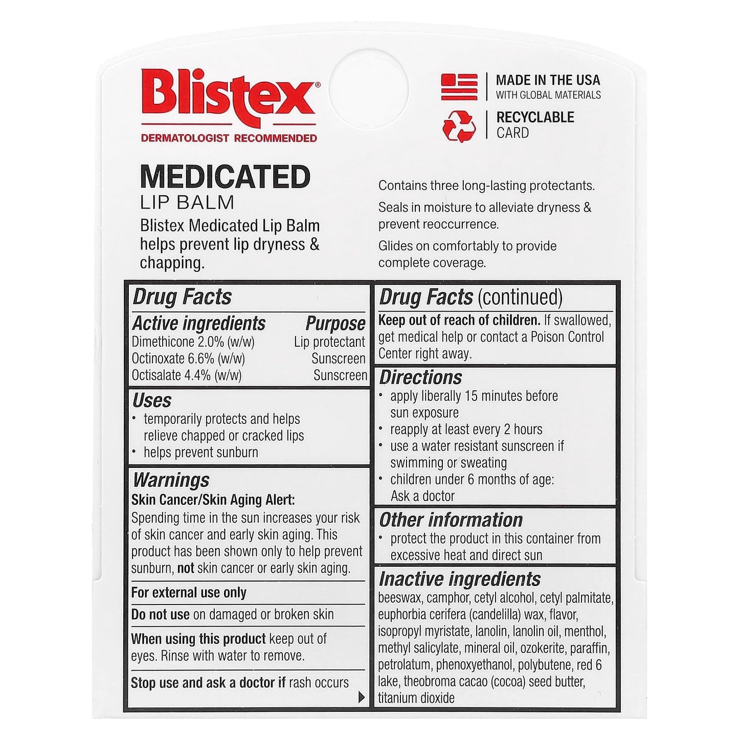 Blistex Medicated Lip Balm, SPF 15, 1.5 oz