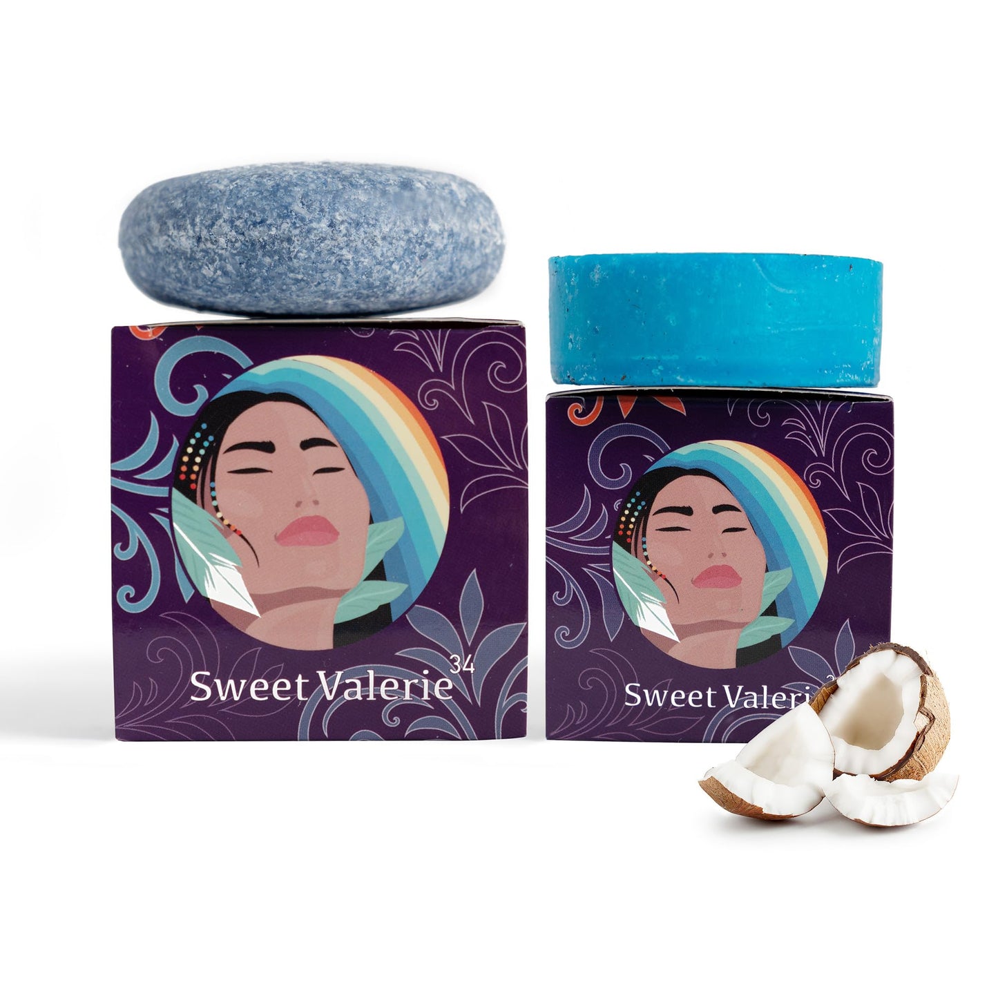 Sweetvalerie34 Shampoo & Conditioner Bar Set - Made with Organic Ingredients - Hydrating, Promotes Hair Growth, Anti-Frizz - All Hair Types