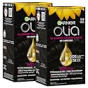 Garnier Olia Hair Color, Ammonia-Free Permanent Hair Dye, Oil-Powered Formula for 100% Gray Coverage and 3x Shinier Hair, Vegan & Cruelty Free, 3.0