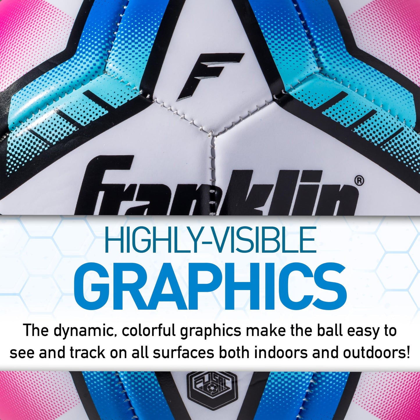 Franklin Sports Official Futsal Ball - Size White, 3