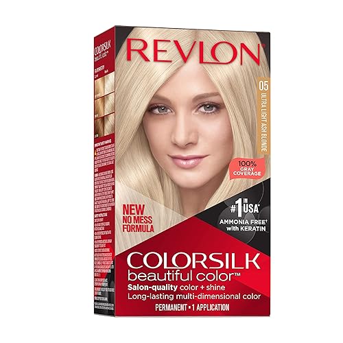 Revlon Colorsilk Beautiful Color Permanent Hair Color, Long-Lasting High-Definition Color, Shine & Silky Softness with 100% Gray Coverage, Ammonia