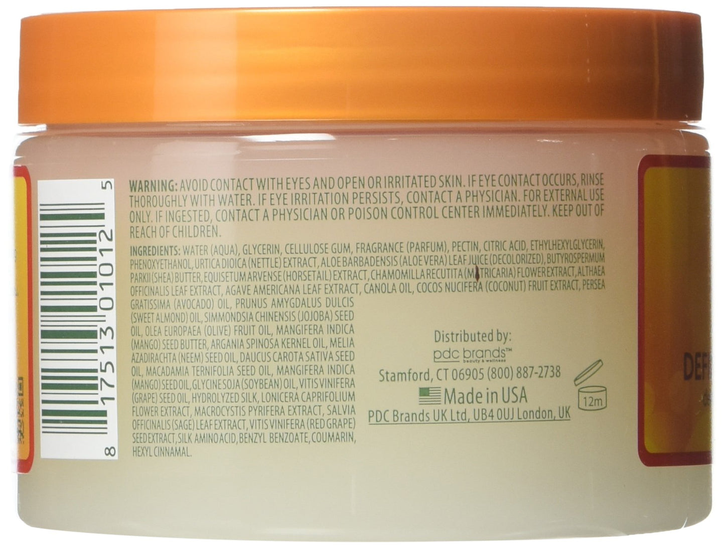 Cantu Shea Butter Define And Shine Custard 12 Ounce Jar (Pack of 6)
