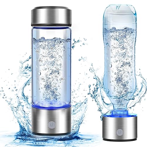 Hydrogen Water Bottle, 2800PPB in 3Min, SPE PEM Tech, Portable 16OZ, Rechargeable Hydrogen Water Bottle for Travel, Home, Office - Gift for Family…