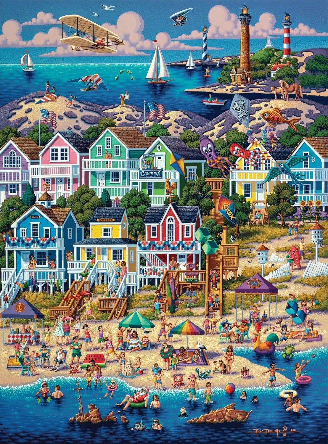 Buffalo Games - Dowdle - Outer Banks 1000 Piece Jigsaw Puzzle for Adults, Challenging Puzzle for Game Nights, Finished Size 26.75" x 19.75"