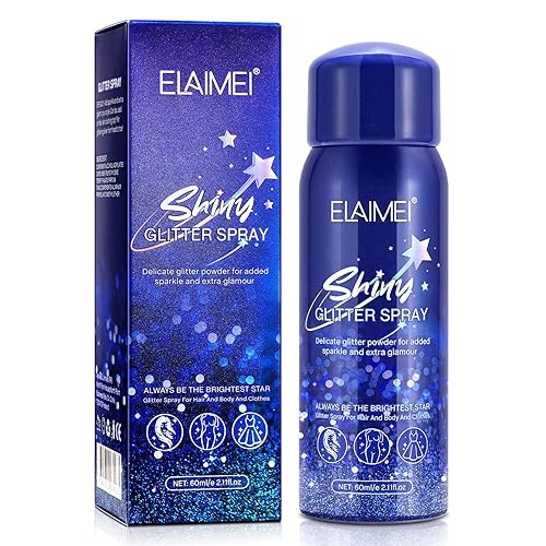 Shiny Glitter Spray for Hair, Tiktok Shiny Glitter Spray,Highlighter Powder for Party,Face, Body,Hair,Dress Prom Halloween Decorations Disco Ball