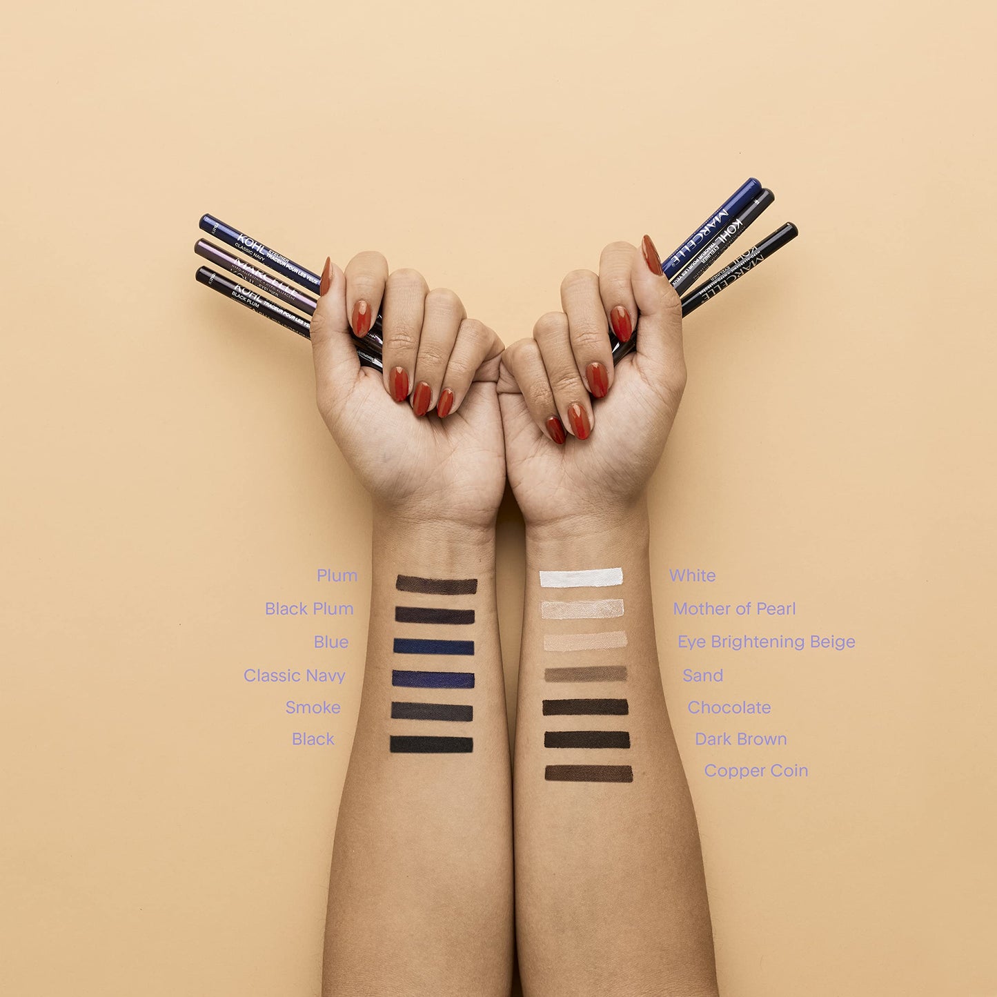 Marcelle Kohl Eyeliner, Mother of Pearl, Eye Pencil, Long-Lasting, Waterproof, Intense Colour, Fragrance-Free, Hypoallergenic, Recognized by CDA