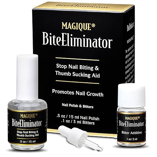 Magique Bite Eliminator - Stop Thumb Sucking & Nail Biting for Kids & Adults - Bitter Nail Polish Treatment - Customizable Strength - 0.5 Fl Oz