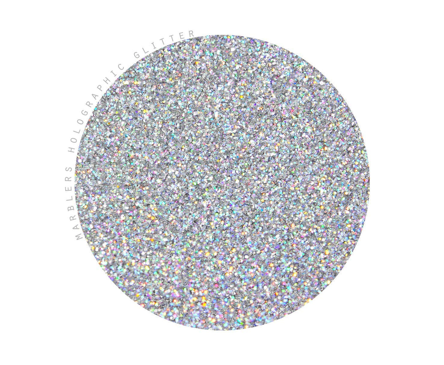 MARBLERS Holographic Face & Body Glitter [Holo Silver] 0.18oz (5g) | Fine | Non-Toxic | Vegan | Cruelty-Free | Festival, Rave & Party Makeup | Eye